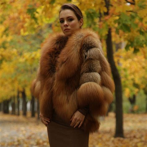 women real red fox fur coat winter vintage whole skin warm thick coat overcoat ebay