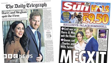 Newspaper Headlines Bombshell After Harry And Meghan Quit Bbc News