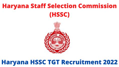 haryana hssc tgt recruitment 2022 notification released examzy