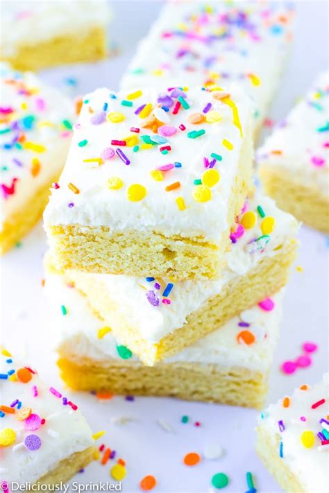 Confetti Sugar Cookie Bars Deliciously Sprinkled