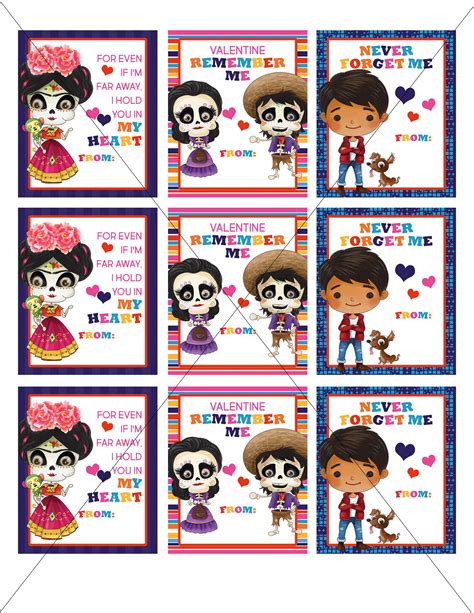 Coco Instant Download Printable Valentines Day Cards Kids Etsy