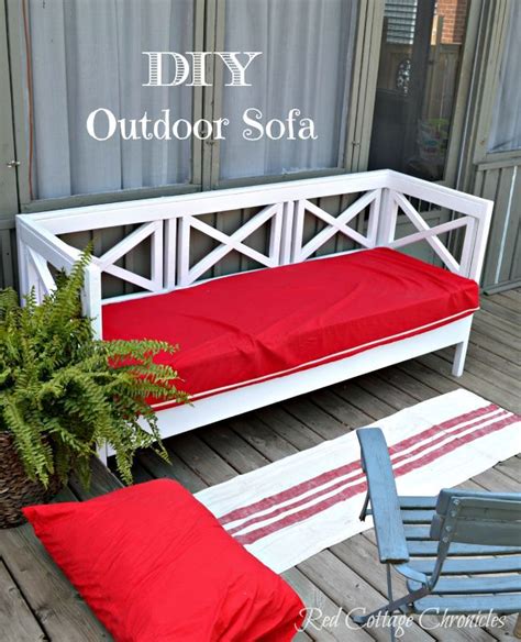Diy Outdoor Sofa Red Cottage Chronicles Diy Outdoor Furniture
