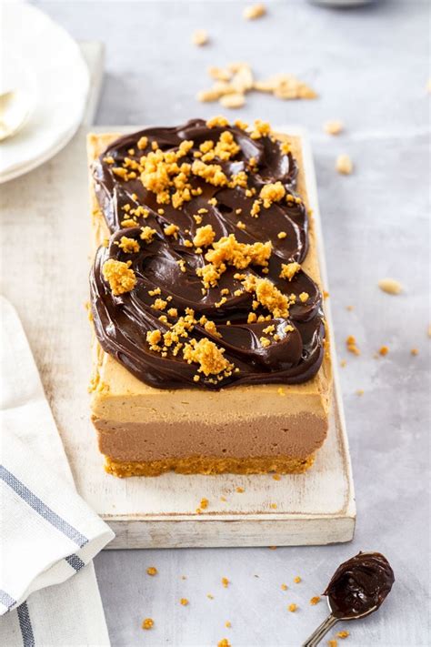 bake chocolate peanut butter cheesecake video  easy showstopper sugar salt magic