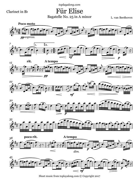Partitura Piano Para Elisa Beethoven Pdf Ludwig Van B