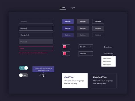Light Dark Ui Elements By Clifton Lin For Teespring On Dribbble