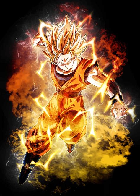 Goku Dragon Ball Z Anime Poster By Retro Gaming Displate In 2021 Dragon Ball Z Dragon