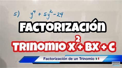 Factorizaci N Trinomio De La Forma X Bx C Muchos Ejemplos Youtube