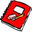 Red Journal With Pencil Clip Art At Clkercom  Vector Online
