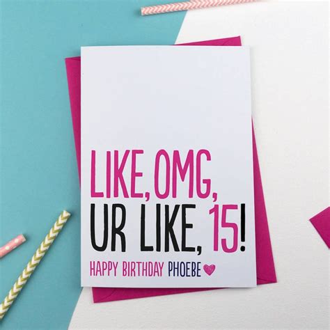 Omg Personalised Teenager Birthday Card Etsy Uk