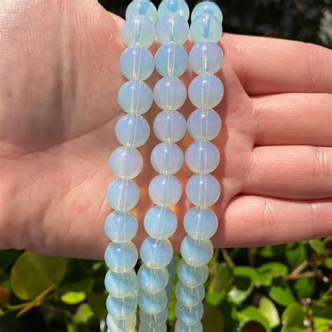 Sea Opal Beads Round Natural Gemstone Loose Beads Sold By 15 Inch