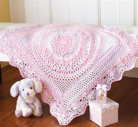 I bet you would feel like. Flower Circle In The Square Lacy Baby Blanket Crochet ...