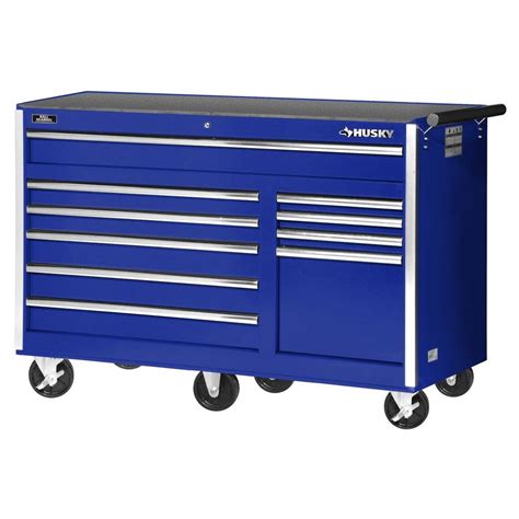 This cabinet is the 3000 series and is built as a heavy one each side of the cabinet, there are pegboard holes to hang tools. Husky 56 in. 10-Drawer Cabinet Tool Chest, Blue-VRB ...