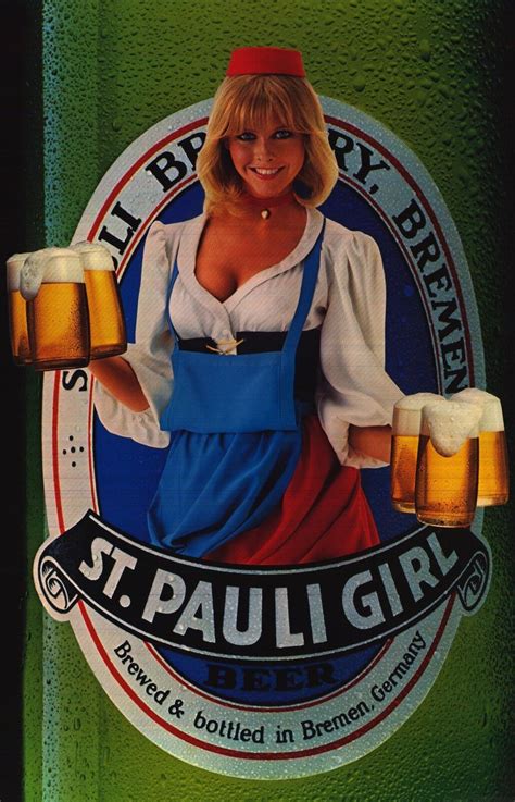 beer print~st pauli girl 1983 germany pinup girl vintage advertising poster nos ebay