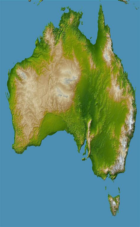Topography Of Australia MapSof Net