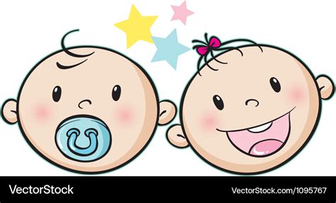 Baby Faces Royalty Free Vector Image Vectorstock
