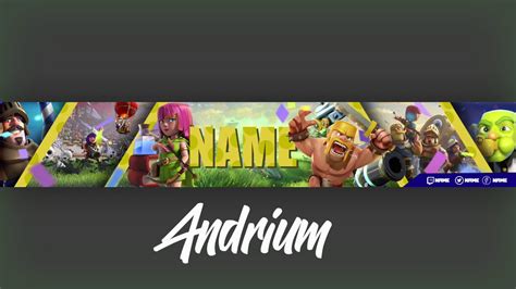 Banner Clash Royale Clash Royale Banner Template Logopall Youtube
