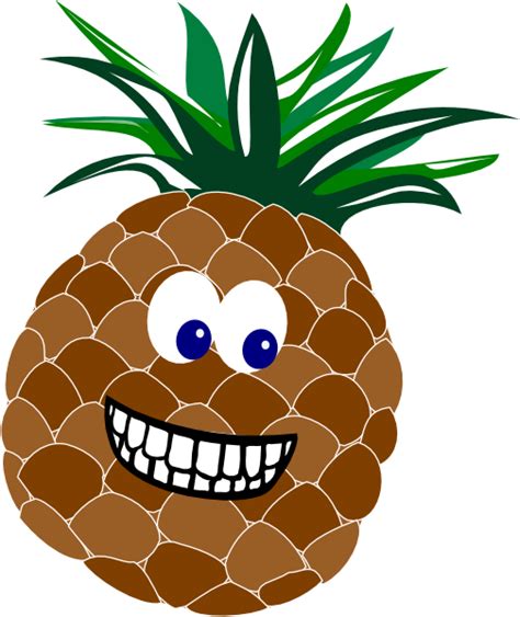 Pineapple With Face Clip Art At Vector Clip Art Online