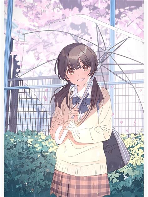 Cute Anime Girl With Umbrella Poster For Sale By Lokshyu Redbubble