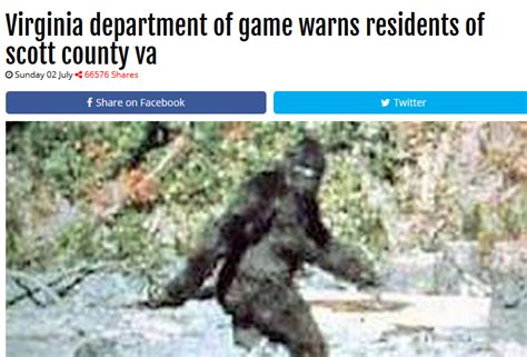 Virginia Residents Warned About Bigfoot Not True The