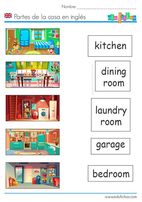 Vocabulario Partes De La Casa En Ingles Para Niños