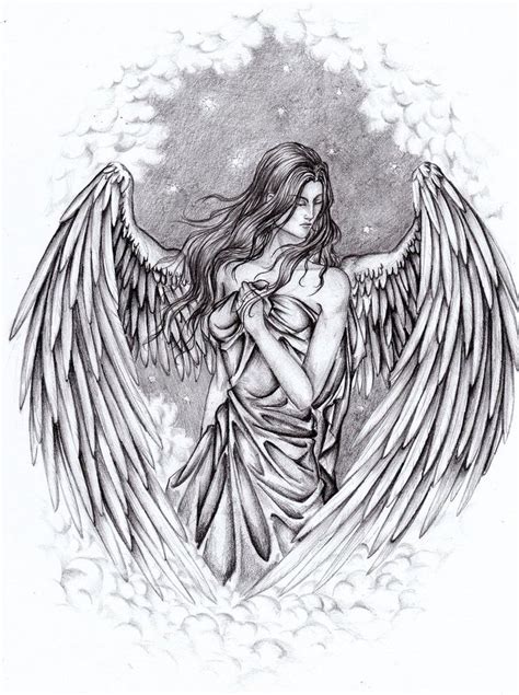 Angel By Yazoolovrec On Deviantart Angel Drawing Guardian Angel