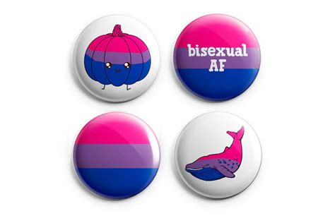 Bisexual Pin Bi Pride 4 Pack Bisexual Pins Bi Badges Etsy