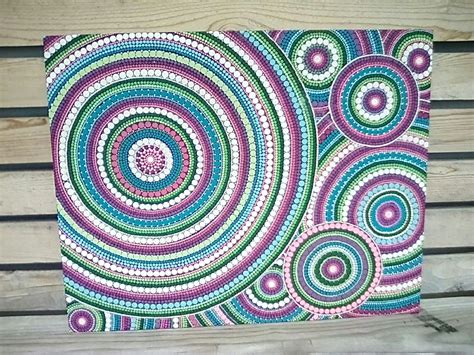 Aboriginal Dream Circles By Jenni Stratton 16x20 Inch Canvas Puntos