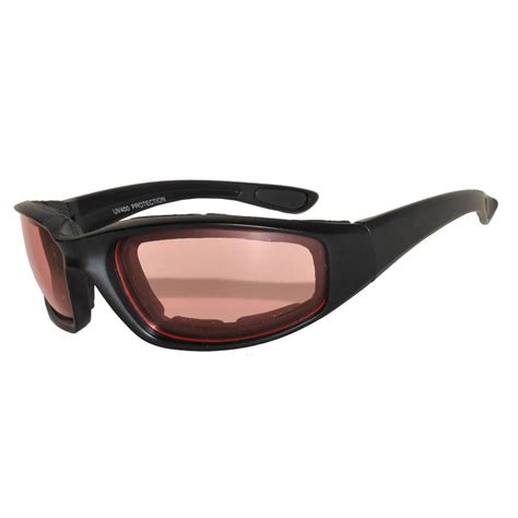 Owl ® Eyewear Motorcycle Padded Black Frame Glasses Amber Lens One Dozen Online