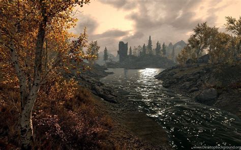 Skyrim Scenic Backgrounds Wallpaper Cave