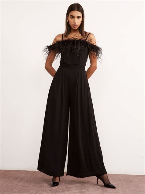 Bianca Feather Jumpsuit Jumpsuit Jumpsuits For Women Formal Dresses