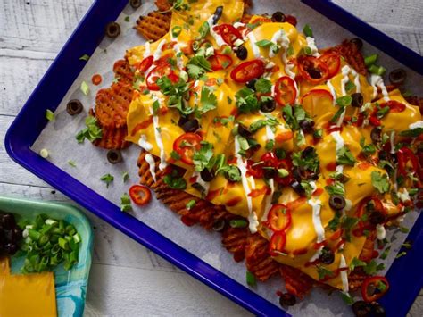 Sweet Potato Waffle Fry Nachos Recipe Molly Yeh Food Network