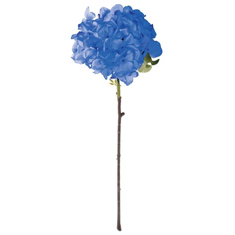 blue single stem hydrangea silk flower 28 royal imports