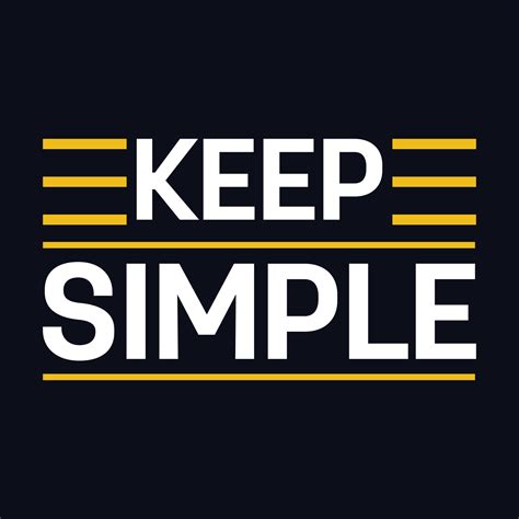 Keep Simple Typography Motivational Quote Design 21590993 Vector Art At