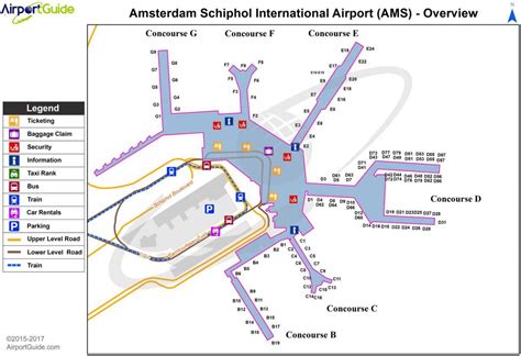 Schiphol Gate Karte Karte Von Schiphol Airport Gates Niederlande