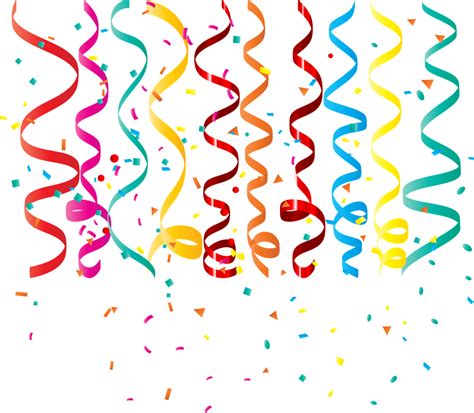Vector Party Background With Confetti Curly Ribbons And Balloons Stock