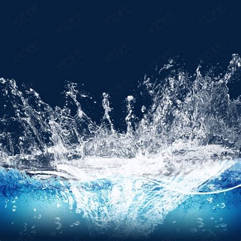 水花水浪蓝色水滴元素素材图片免费下载高清psd千库网图片编号10428149