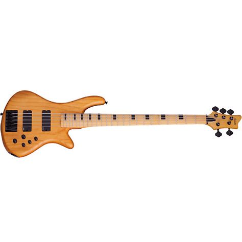 Schecter Stiletto 5 Session 5 String Active Bass Aged Natural Reverb