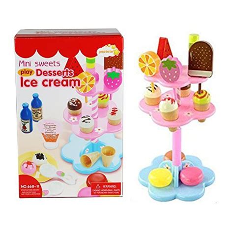 Role Play Toy Pcs Diy Desserts Ice Cream Lolly Stand Pretend Play Set Food Toys House Toys