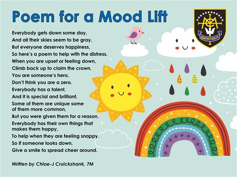 Poem For A Mood Lift Mount Carmel Roman Catholic High School