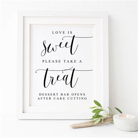 Home And Living Three Printable 5x7 Love Is Sweet Please Take A Treat