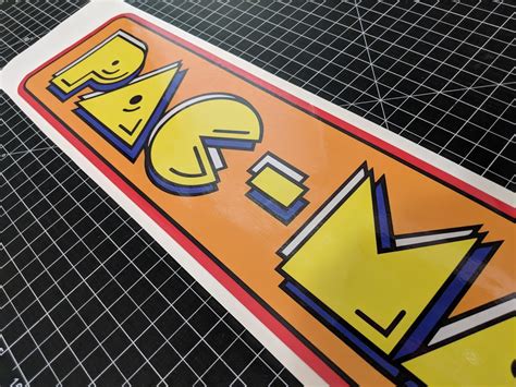 Pac Man Arcade Logo Printed Vinyl Decal Sticker 21 X Etsy