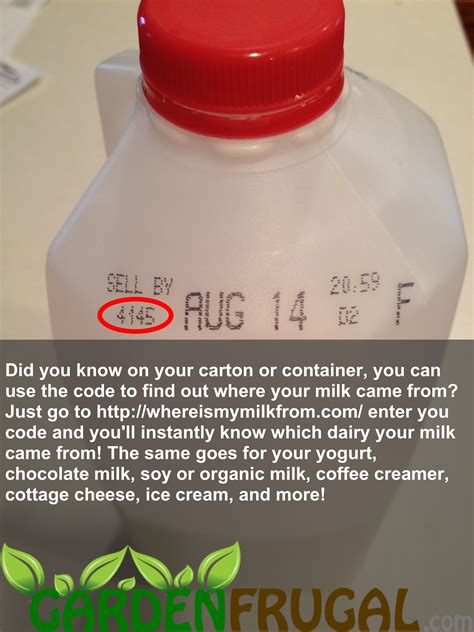 You the code on your milk carton to find out where your ...