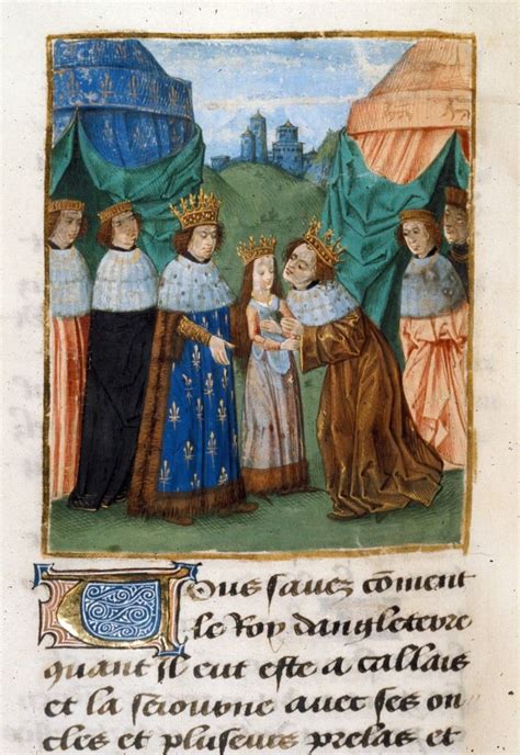 Richard Ii Of England And Isabella Aged 6 On Their Wedding Day On 31