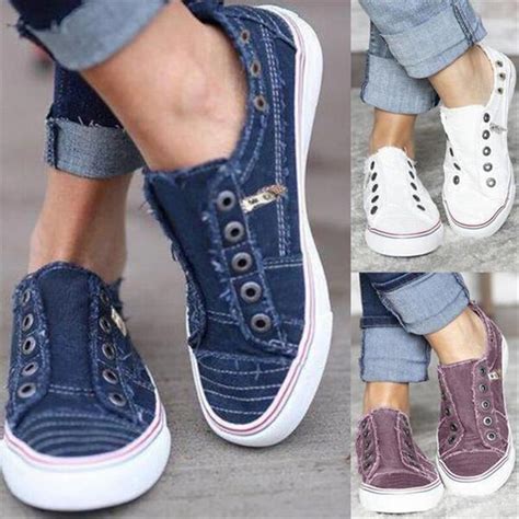 2019 Hot New Breathable Comfortable Slip On Canvas Flat Shoes Yokest
