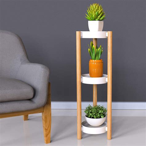 Bamboo Plant Stands Indoor 3 Tier Tall Corner Plant Stand Etsy
