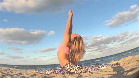 Yoga Splits By The Beach Youtube