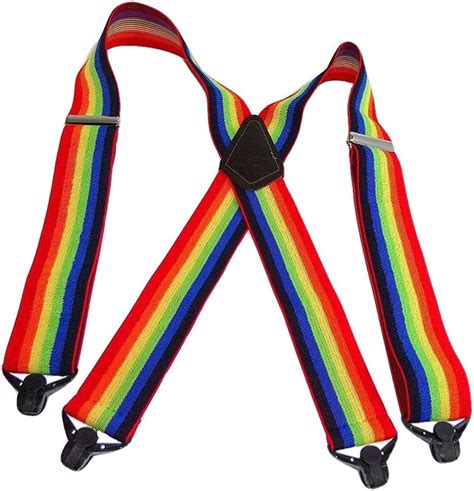 Holdup Heavy Duty Rainbow Of Color 2 Inch Wide Suspenders With Patented