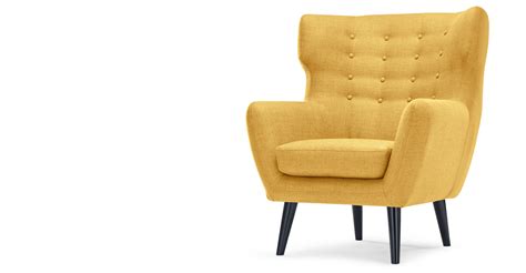 Find & download the most popular yellow armchair photos on freepik free for commercial use high quality images over 6 million stock photos. Kubrick Wing Back Chair in ochre yellow | made.com