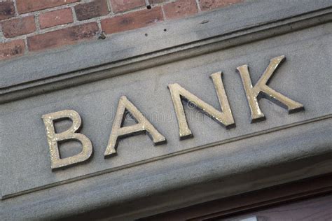 Bank Sign Stock Photo Image Of Number Sign Gold Branch 87849918