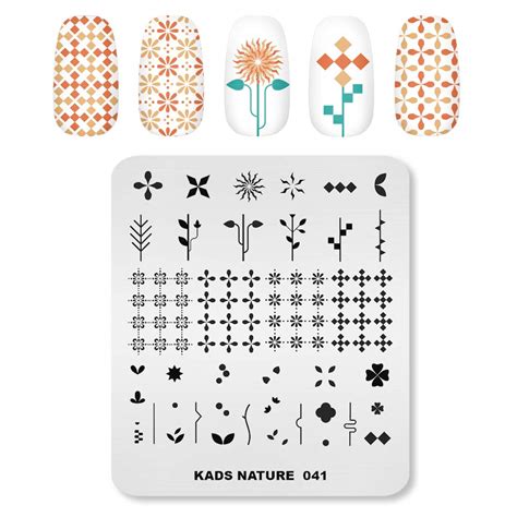 Kads Nail Art Template Nature Nail Stamping Plate Nail Art